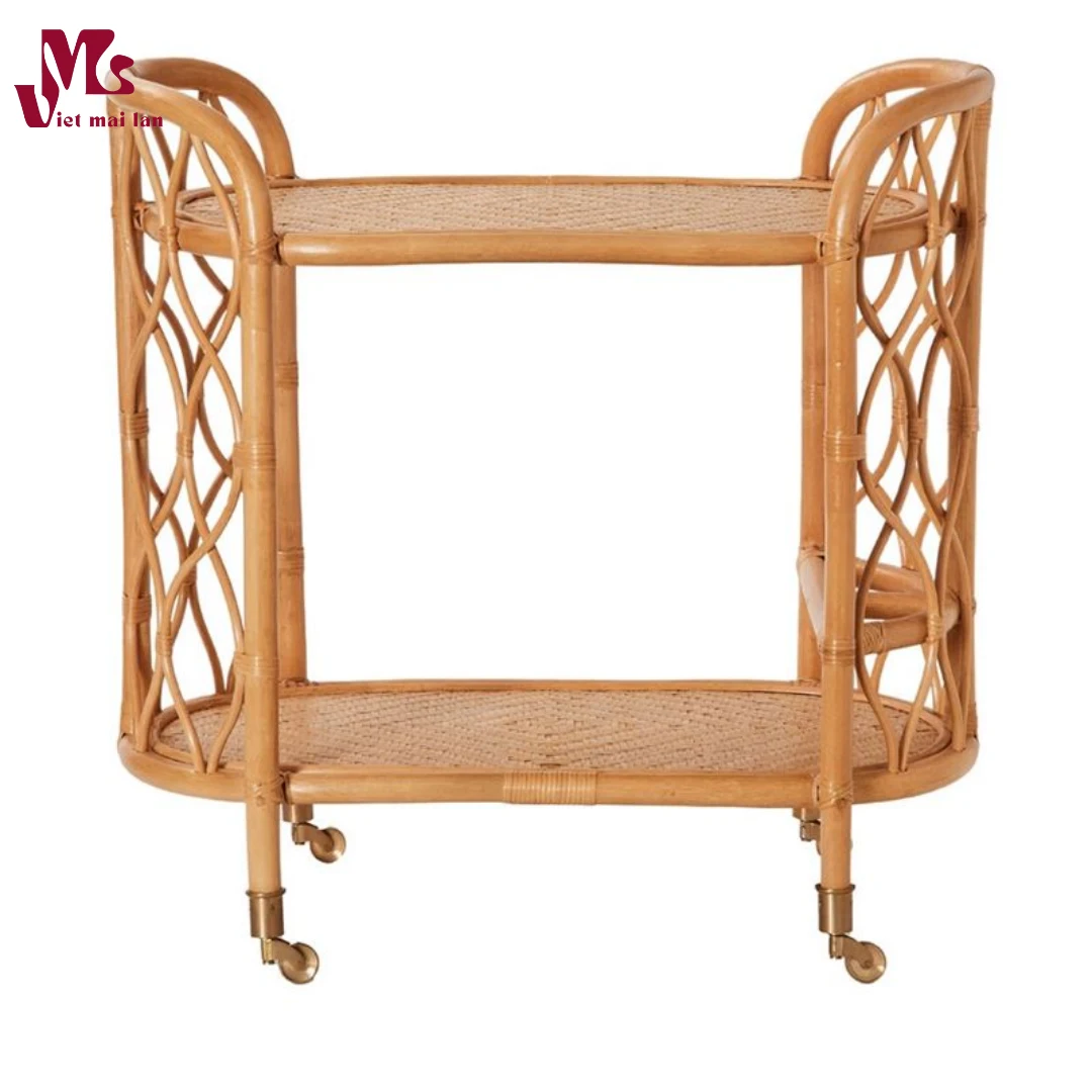 Rattan Bar Trolley