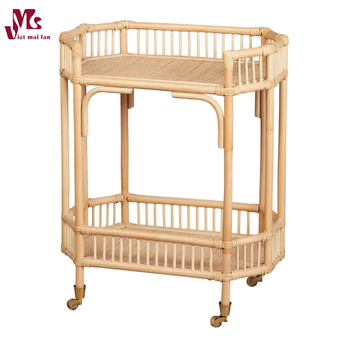 Natural bar cart