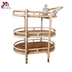 Rattan Wine Rack Trolley