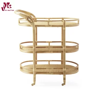 Rattan Wine Rack Trolley