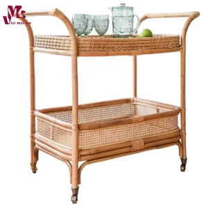 Boho Natural Rattan Cart