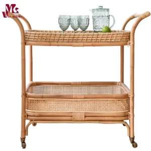 Boho Natural Rattan Cart