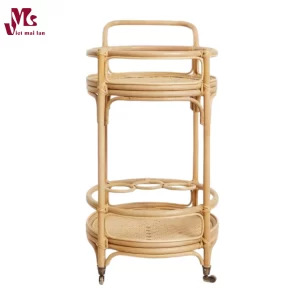 Modern Rattan Wine Cart