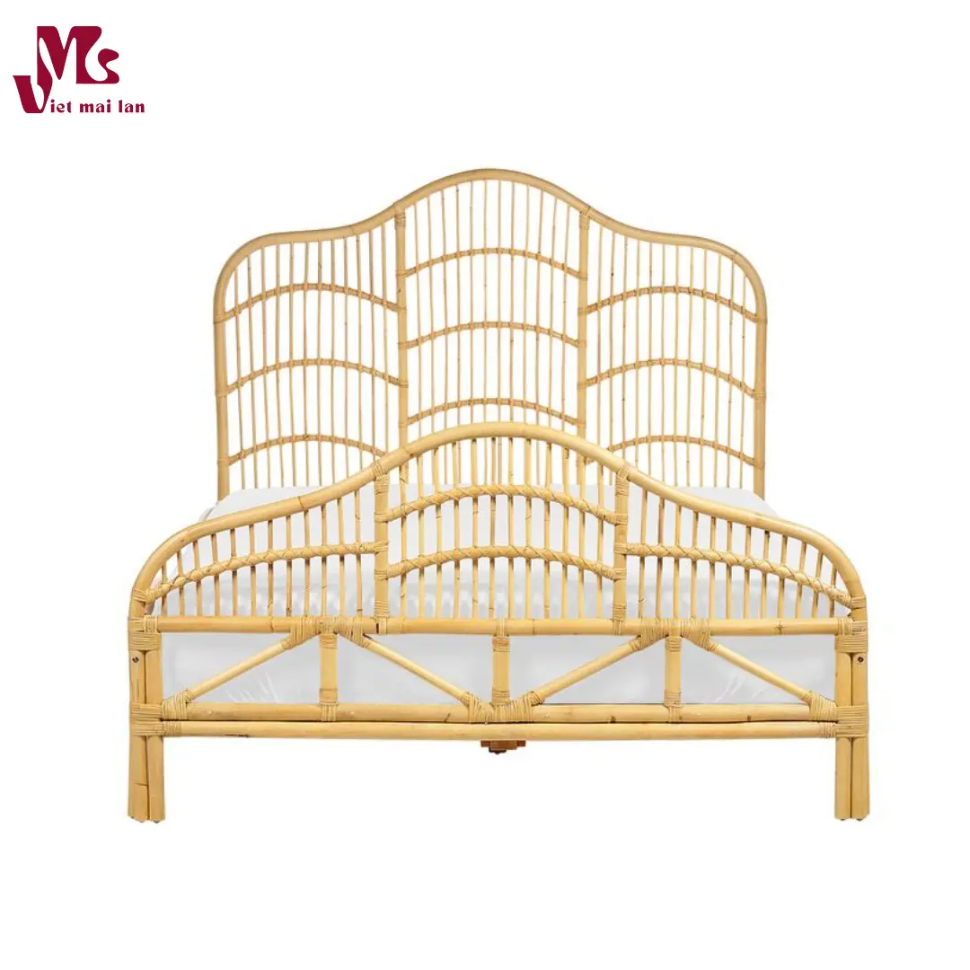 Natural Wicker Rattan Kid's Bed
