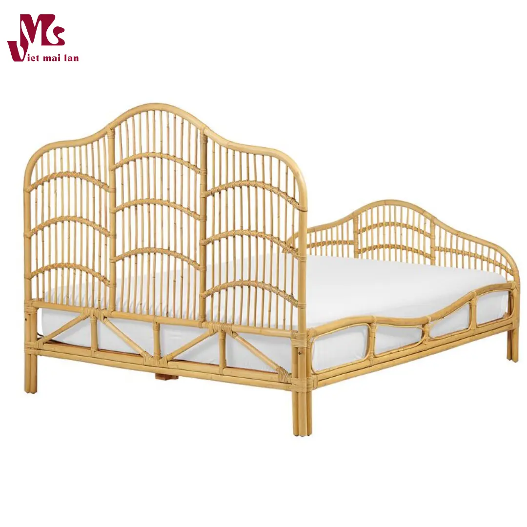 Natural Wicker Rattan Kid's Bed