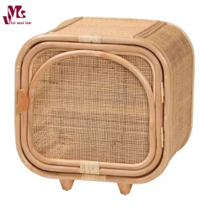 Bohemian rattan nightstand