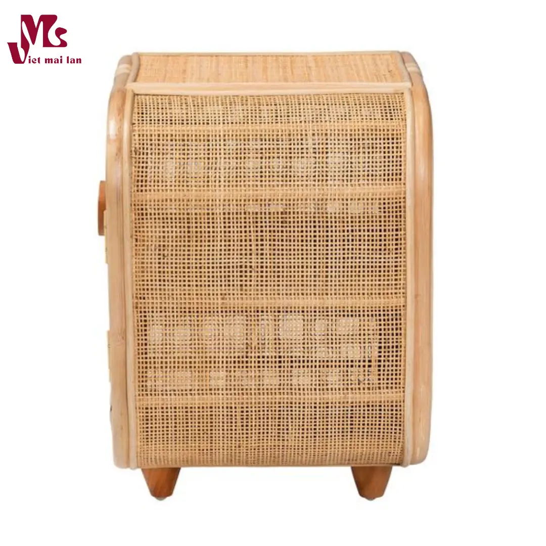 Bohemian rattan nightstand