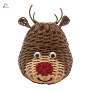 Christmas-Reindeer-Rattan-Basket