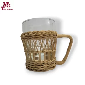 Set of 6 Handmade Rattan Cup