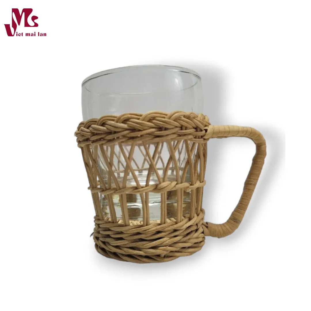 Set of 6 Handmade Rattan Cup