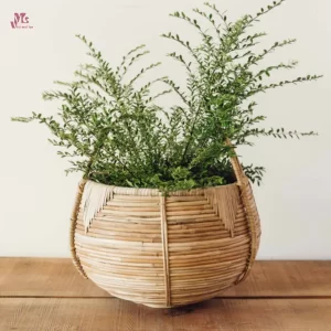 Wicker plant stand