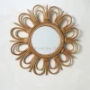 Rattan Flower Mirror