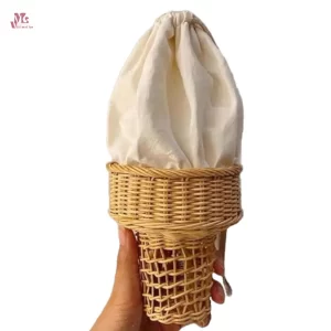 Natural Rattan Funny Ice Cream Bag