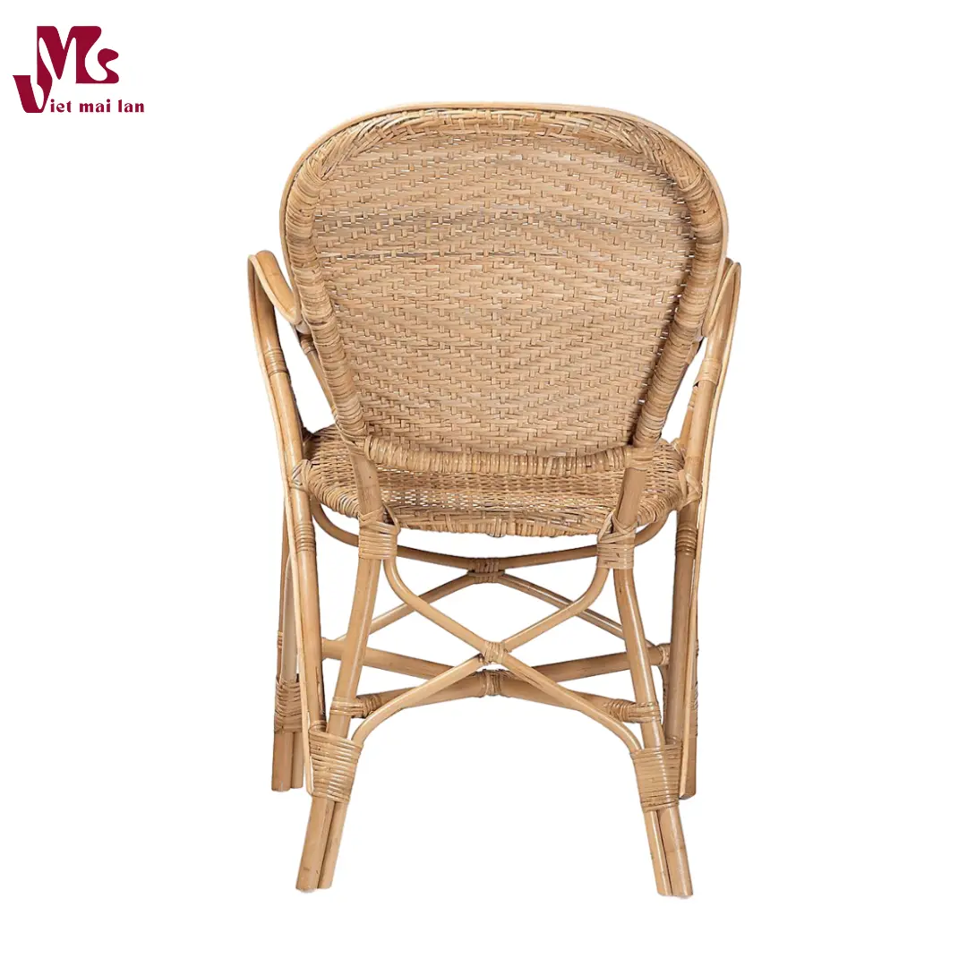 Modern brown rattan dining chair