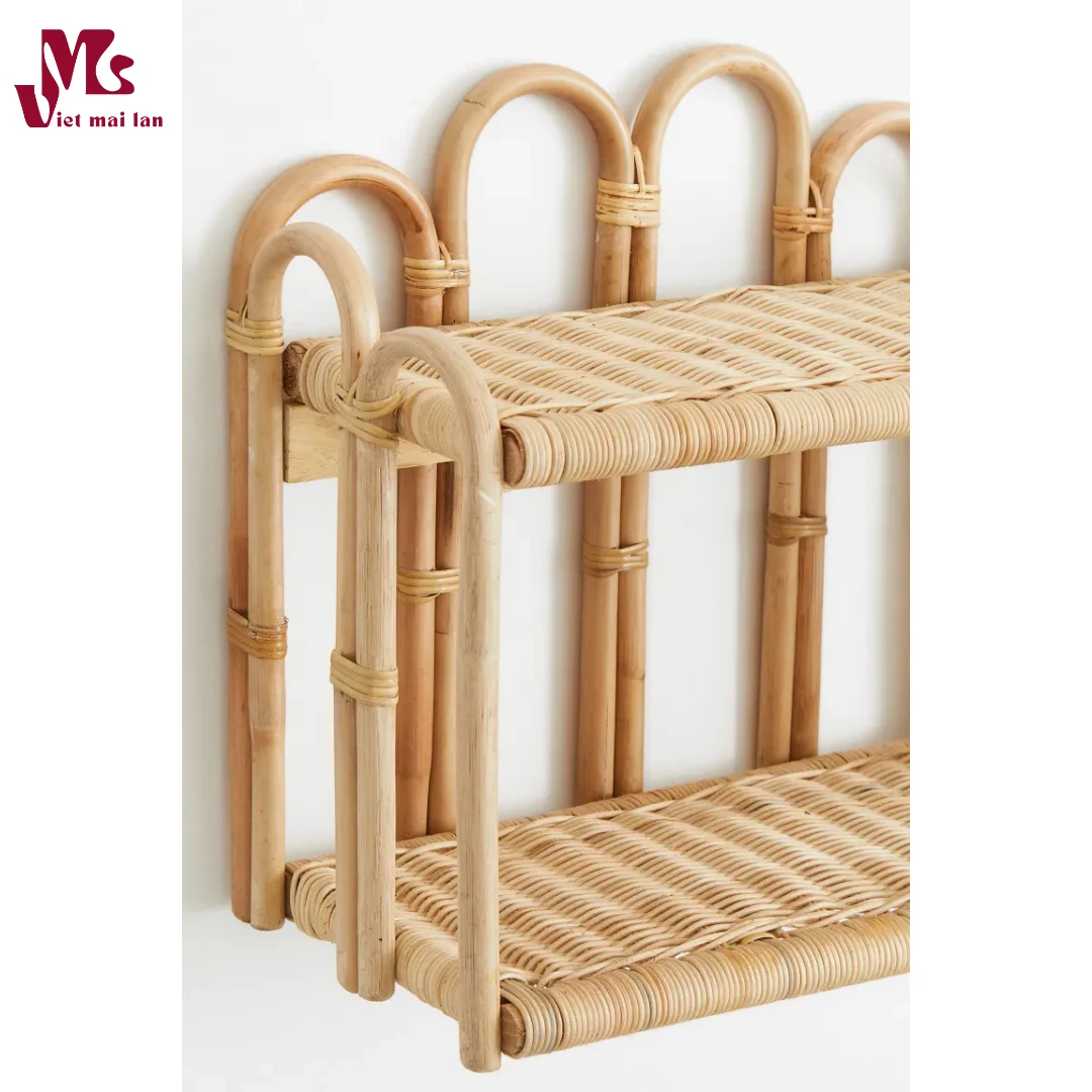 Woven Rattan Hanging Shelf