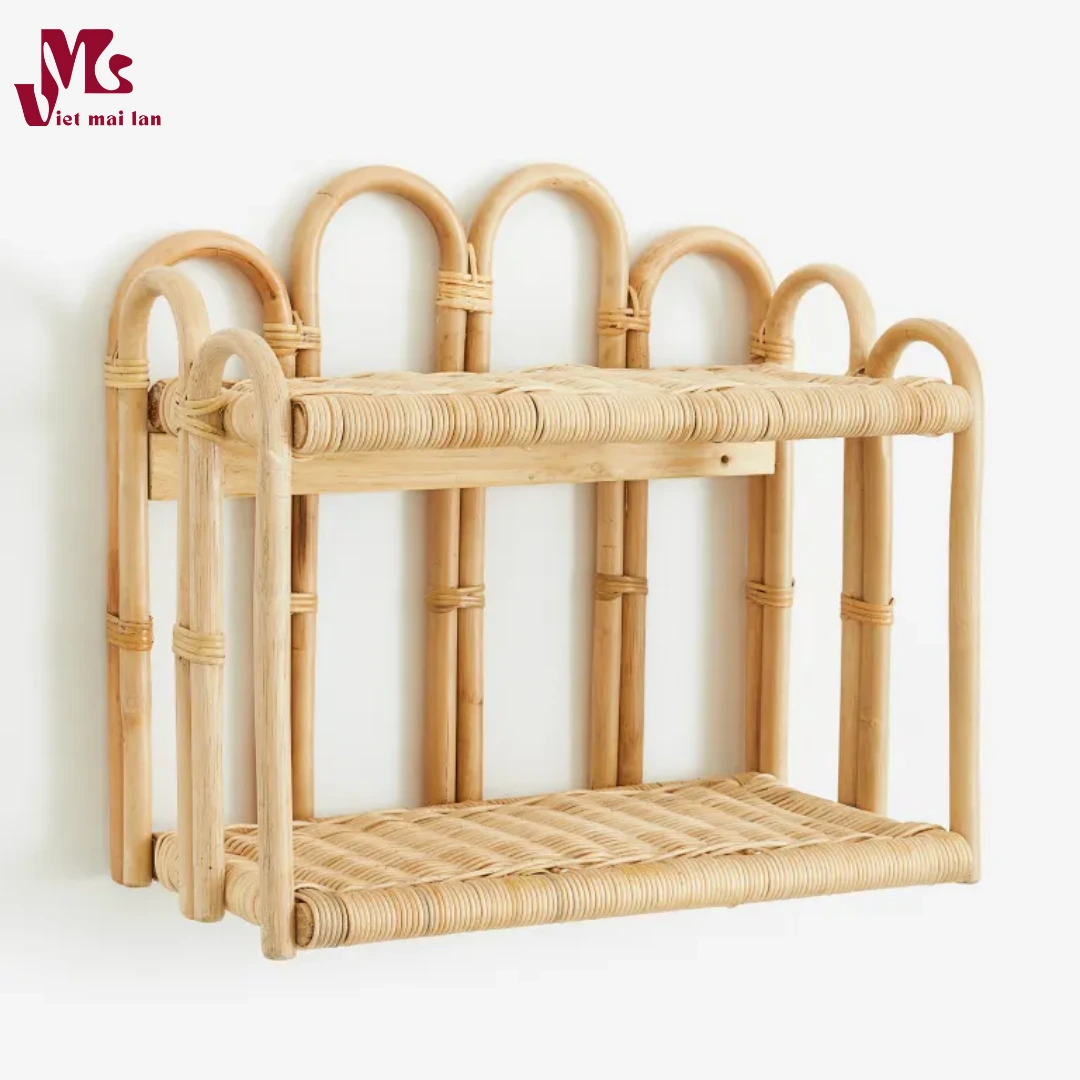 Woven Rattan Hanging Shelf