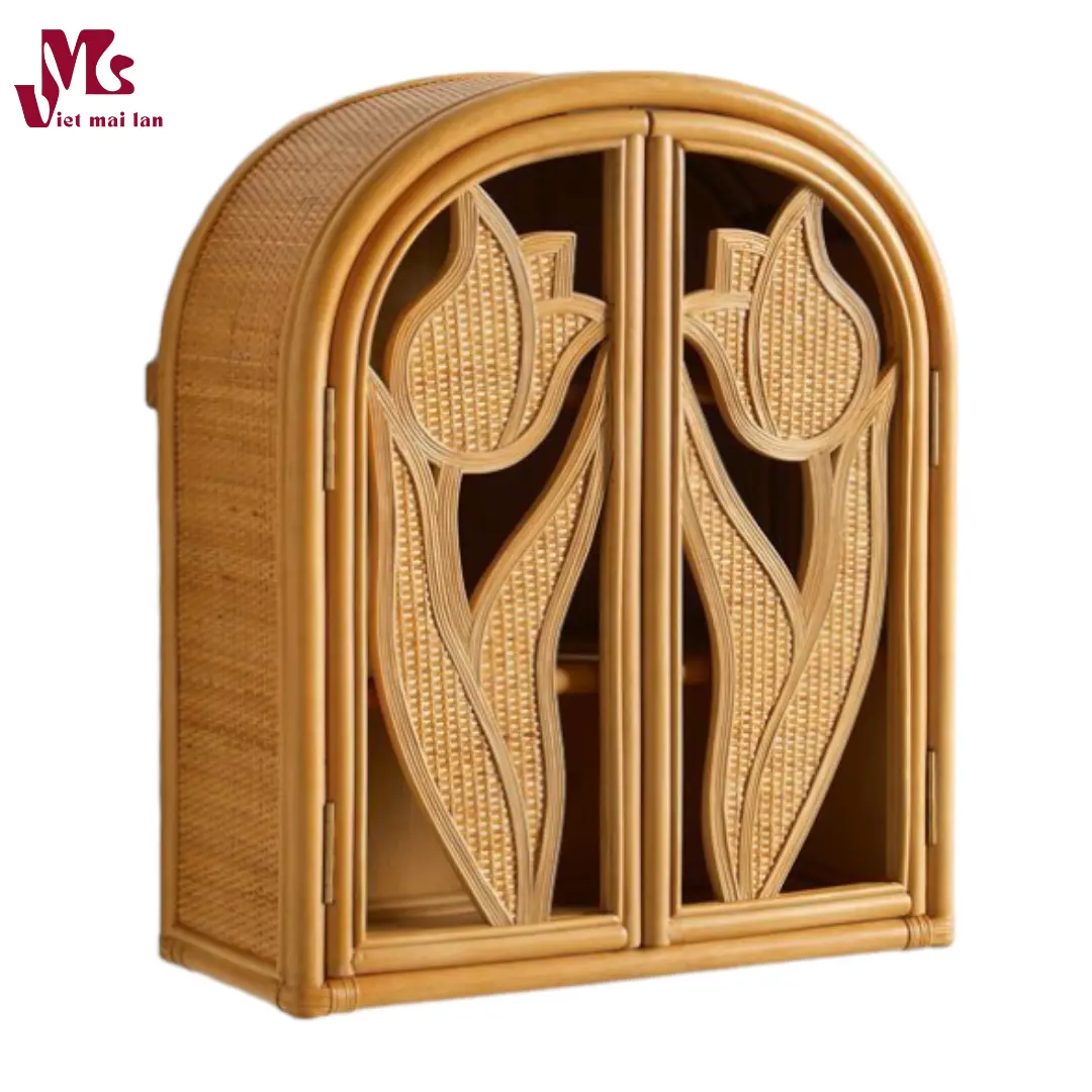 Tulip Rattan Wall Shelf
