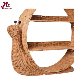 Natural Rattan Snail Shelf