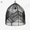 Basket Rattan Woven Black Hanging Lamp