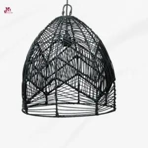 Basket Rattan Woven Black Hanging Lamp