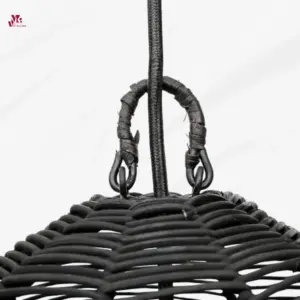 Basket Rattan Woven Black Hanging Lamp