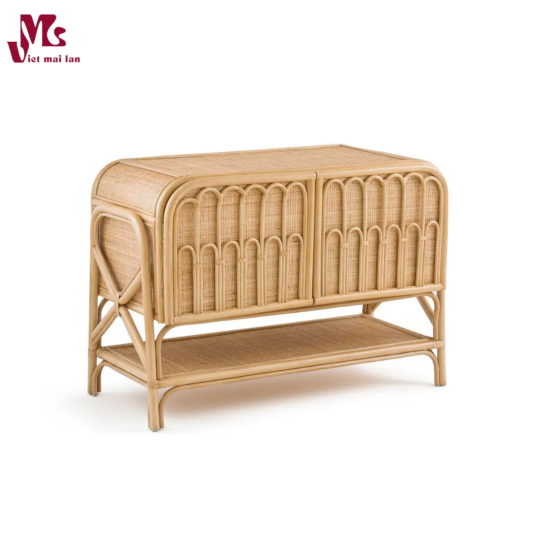 Rattan Bedside Table