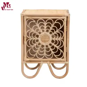 Modern Natural Rattan Nightstand