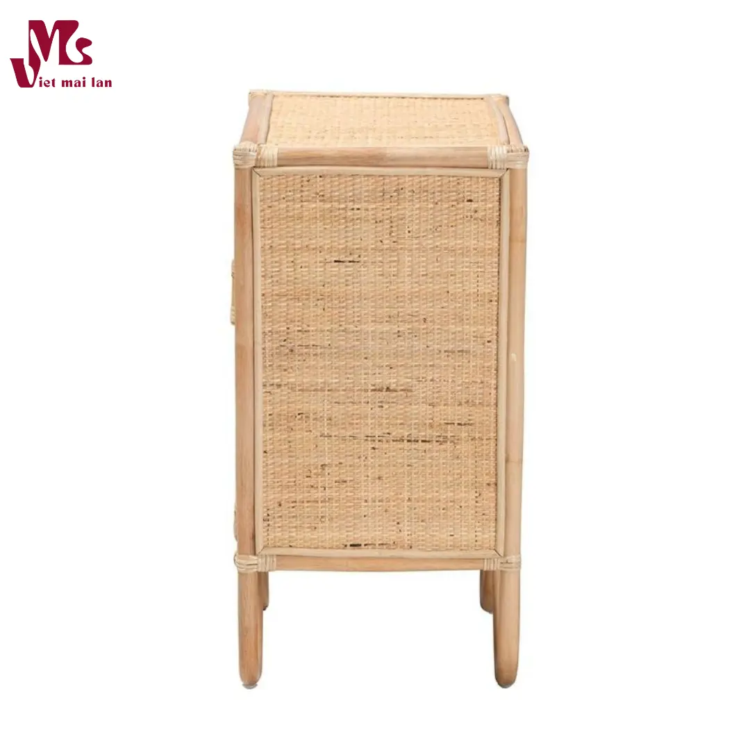 Modern Natural Rattan Nightstand