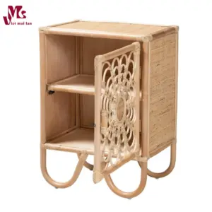 Modern Natural Rattan Nightstand
