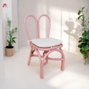 Pink rattan kid's chair