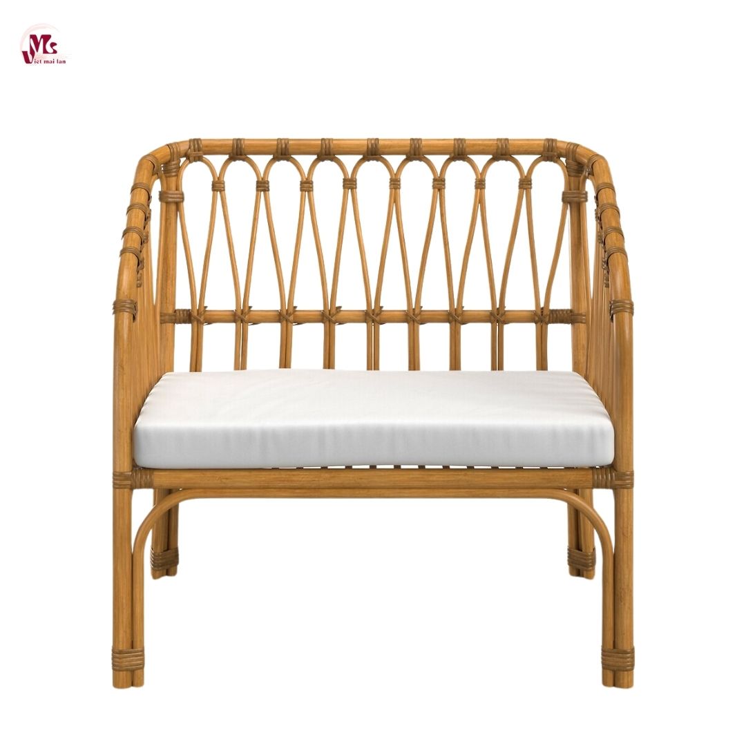Natural Rattan children's bench