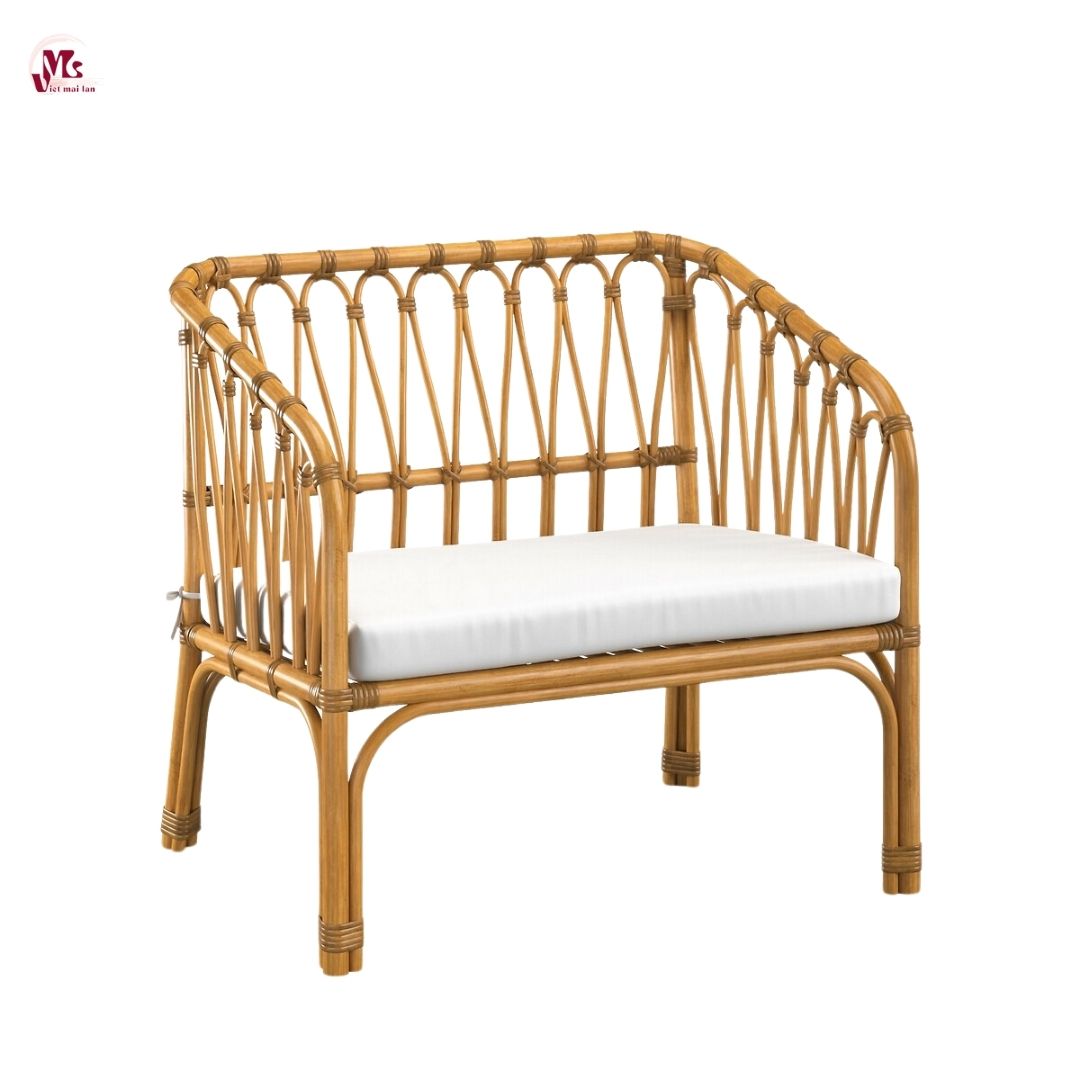 Natural Rattan children's bench