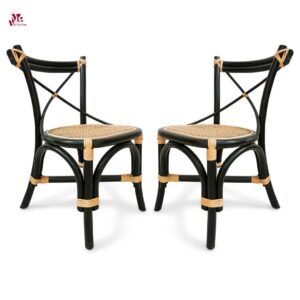 Vintage Organic Rattan Toddler Chair for Kid Room