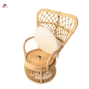 Vintage wicker rattan armchair