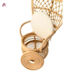 Vintage wicker rattan armchair