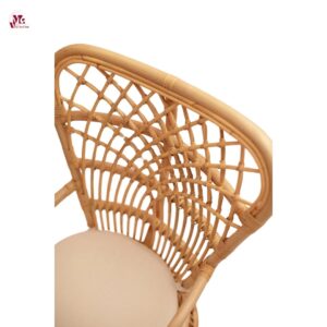 Vintage wicker rattan armchair