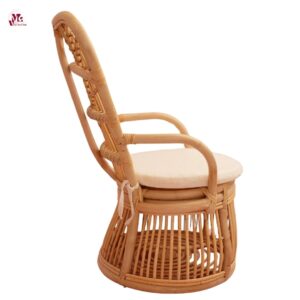 Vintage wicker rattan armchair
