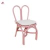 Pink rattan kid's chair