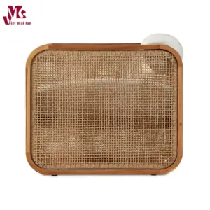 Natural Woven Wicker Outdoor Lounge Arm Chair