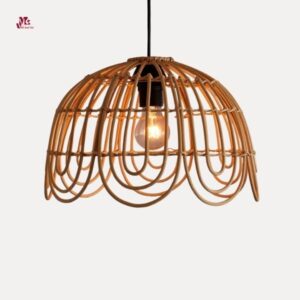 floral rattan chandeliers