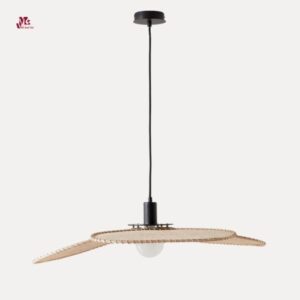 Natural rattan chandelier light