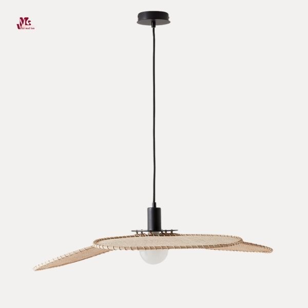 Natural rattan chandelier light