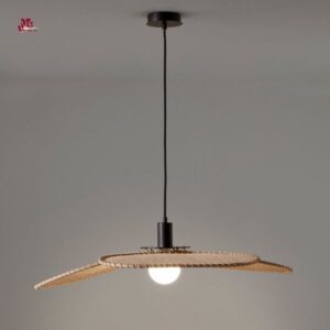 Natural rattan chandelier light