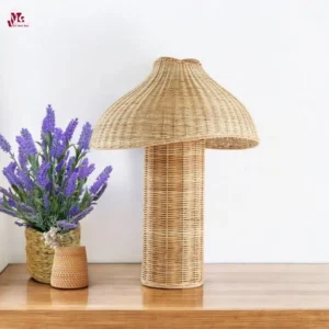 Table Lamp in Natural Rattan