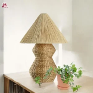 Handmade Raffia Table Lamp