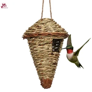Straw Woven Hummingbird House
