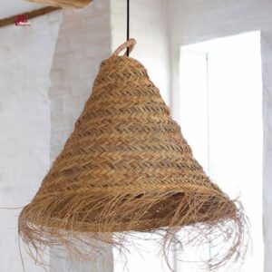 Straw chandelier