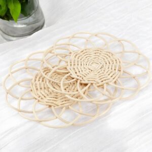 Handmade Natural Rattan Coasters for Drinks