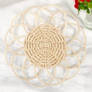 Handmade Natural Rattan Coasters for Drinks