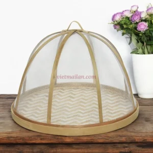 Round Bamboo Food Cover